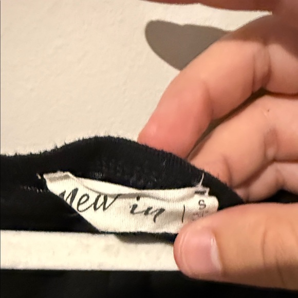 Black Ruffled V-Neck Top - Picture 2 of 3